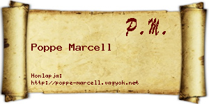 Poppe Marcell névjegykártya